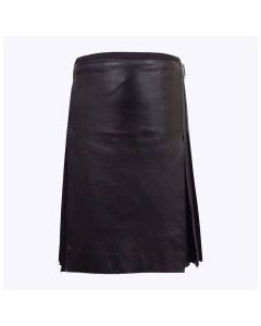 New Stylish Black Scottish Leather kilt