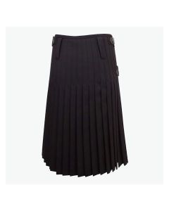 New Stylish Black Scottish Leather kilt