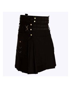 black new style utility kilt