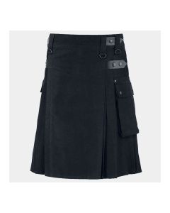 Utility Kilt With Leather Straps