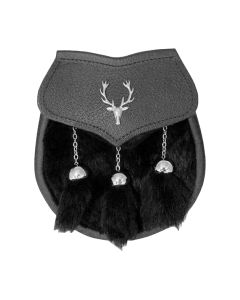 black rabbit fur semi dress sporran