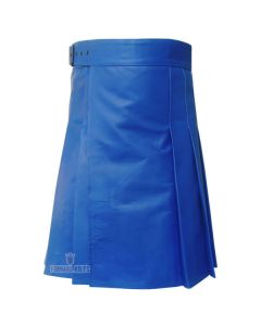 Blue Leather Kilt Side