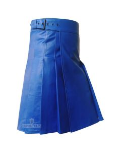 Blue Leather Kilt Side