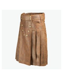 Brown Leather Premium Utility Kilt