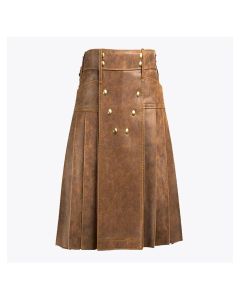 Brown Leather Premium Utility Kilt