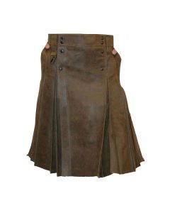 Brown Leather Kilt