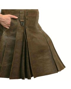 Brown Leather Kilt