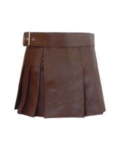 Modern Brown Leather Kilt