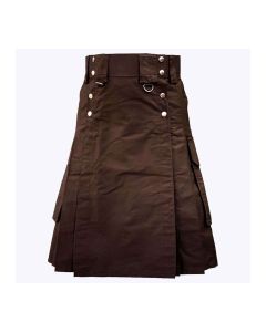 chocolate brown new modern utility kilt
