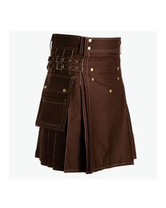 chocolate brown new modern utility kilt