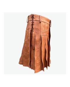 Genuine Brown Leather kilt