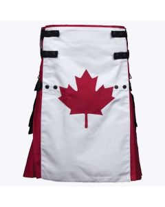 canadian flag cotton hybrid utility kilt