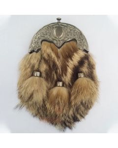 Celtic Cantle Fox Fur Sporran