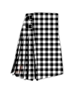 clan black and white tartan kilt