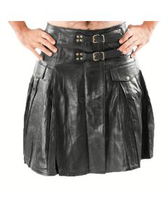 Buy Classic Pleated Leather Kilt