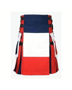 Cotton Utility Kilt French Flag Kilt