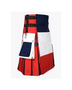 Cotton Utility Kilt French Flag Kilt
