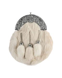 Cream Rabbit Fur Sporran