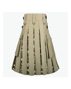 digital camo and khaki high quality cotton hybrid utility kilt
