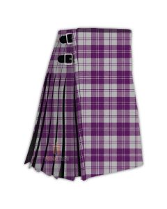 erskine dress purple and white tartan kilt