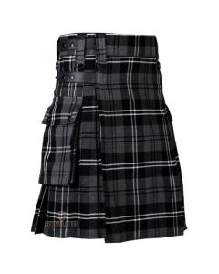 Grey Hamilton Tartan Utility Kilt