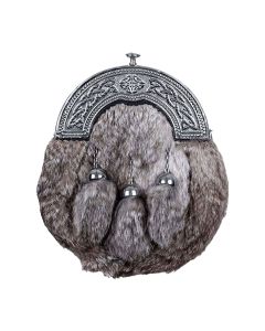 grey rabbit fur sporran