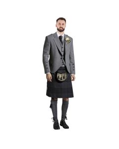 grey tweed kilt outfit