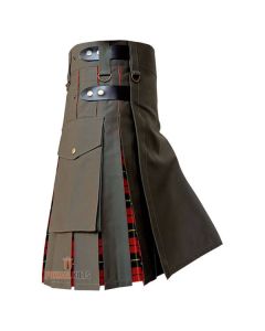 Olive Cotton Hybrid Utility Kilt