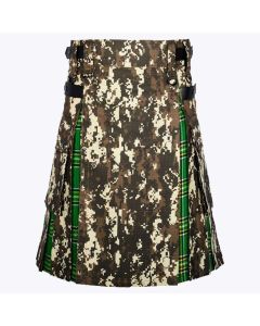 irish tartan military grade digital camo hybrid utility kilt