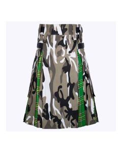 Irish Tartan And Urban Camo Utility Kilt