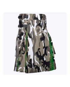 Irish Tartan And Urban Camo Utility Kilt