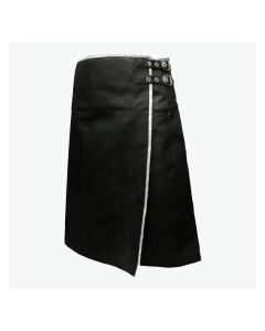 Modern Leather Kilt With White Trim