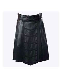 Patch Leather Battle Kilt