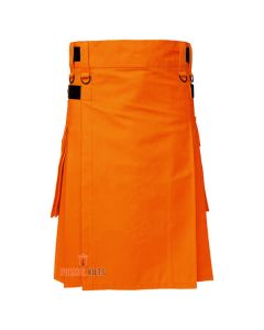Leather Straps Halloween Orange Kilt