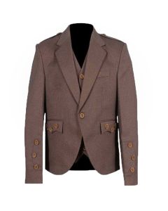 Light Maroon Wool Tweed Argyle Jacket and Vestop