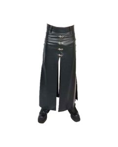 Long Hip Hugging Leather Kilt