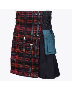black and macdonald hybrid tartan kilt