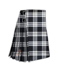 Macfarlane Black and White Tartan Kilt