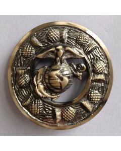 Marine Crops Fly Plaid Brooch