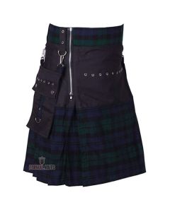 Mens Fashionable Tartan Hybrid Kilt Front