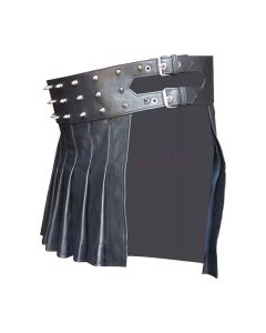 premium quality mini studded leather kilt