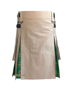 Modern Irish Tartan Hybrid Utility Kilt Side
