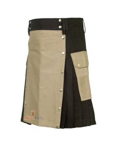 Modern Two Tone Hybrid Utility Kilt Front

