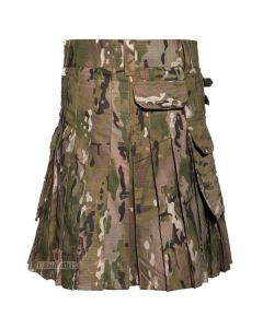 Multicam Camouflage Tactical Utility Kilt Front