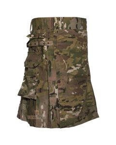 Multicam Camouflage Tactical Utility Kilt Front