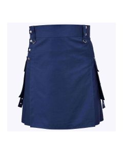 navy blue fashion kilt