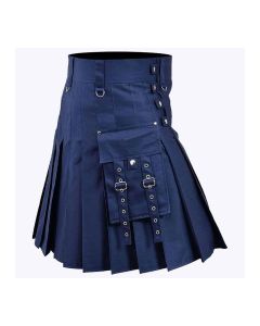 navy blue fashion kilt