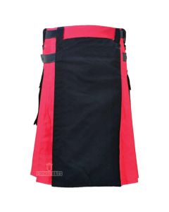 Pink Black Hybrid Utility Kilt Front