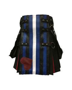 leather pride flag kilt