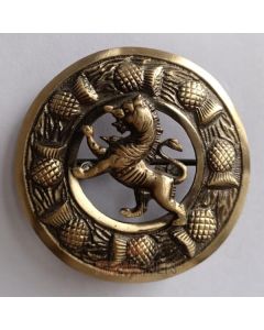 Rampant Lion Fly Plaid Brooch